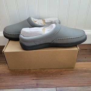NEW IN BOX MY SLIPPERS Slip On Gray Memory Foam Impact Gel Indoor Outdoor SIZE 9